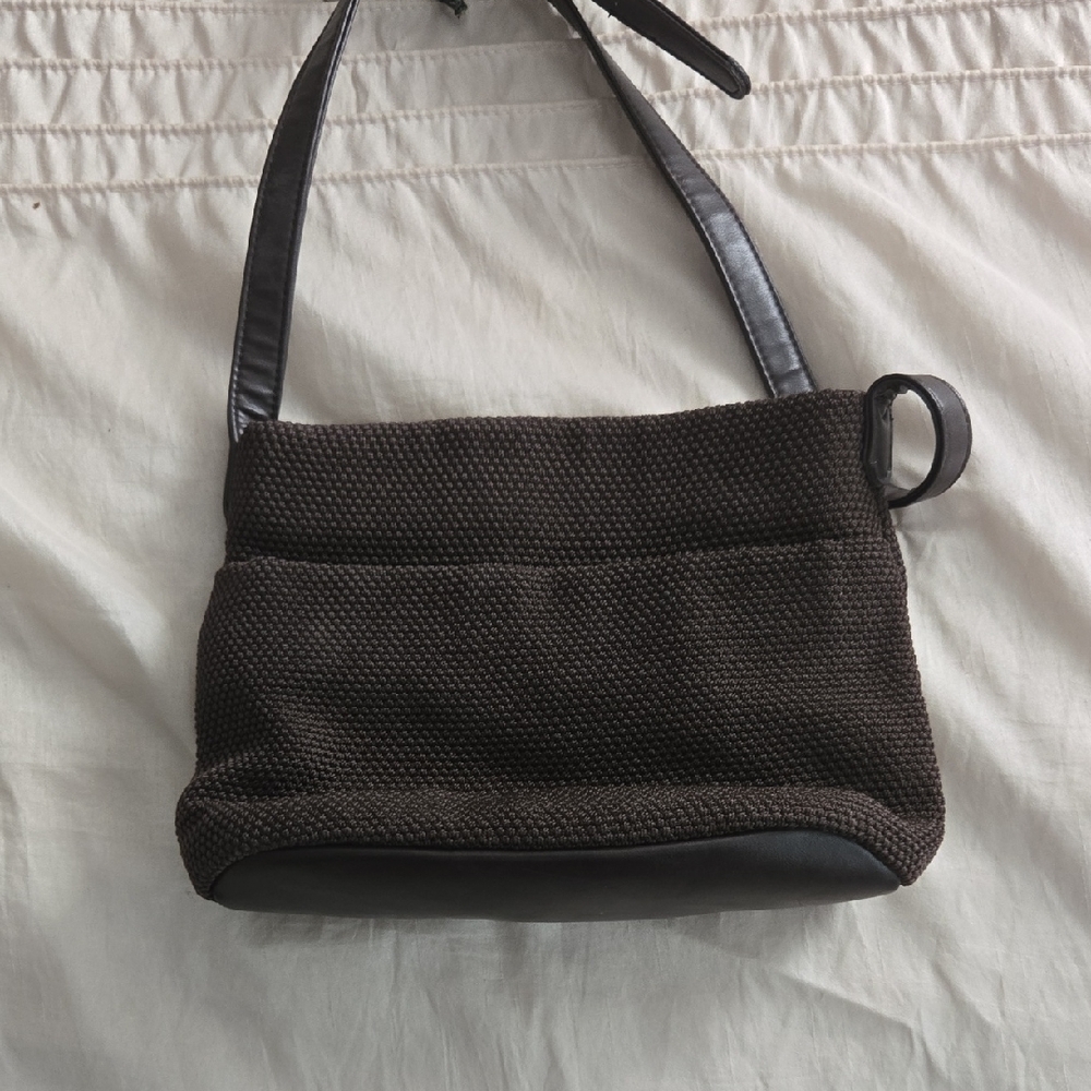 Liz Claiborne Dark Brown Textured Shoulder Bag